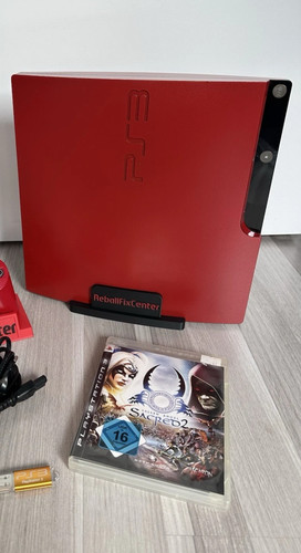 Red playstation slim ps3 pro - red,